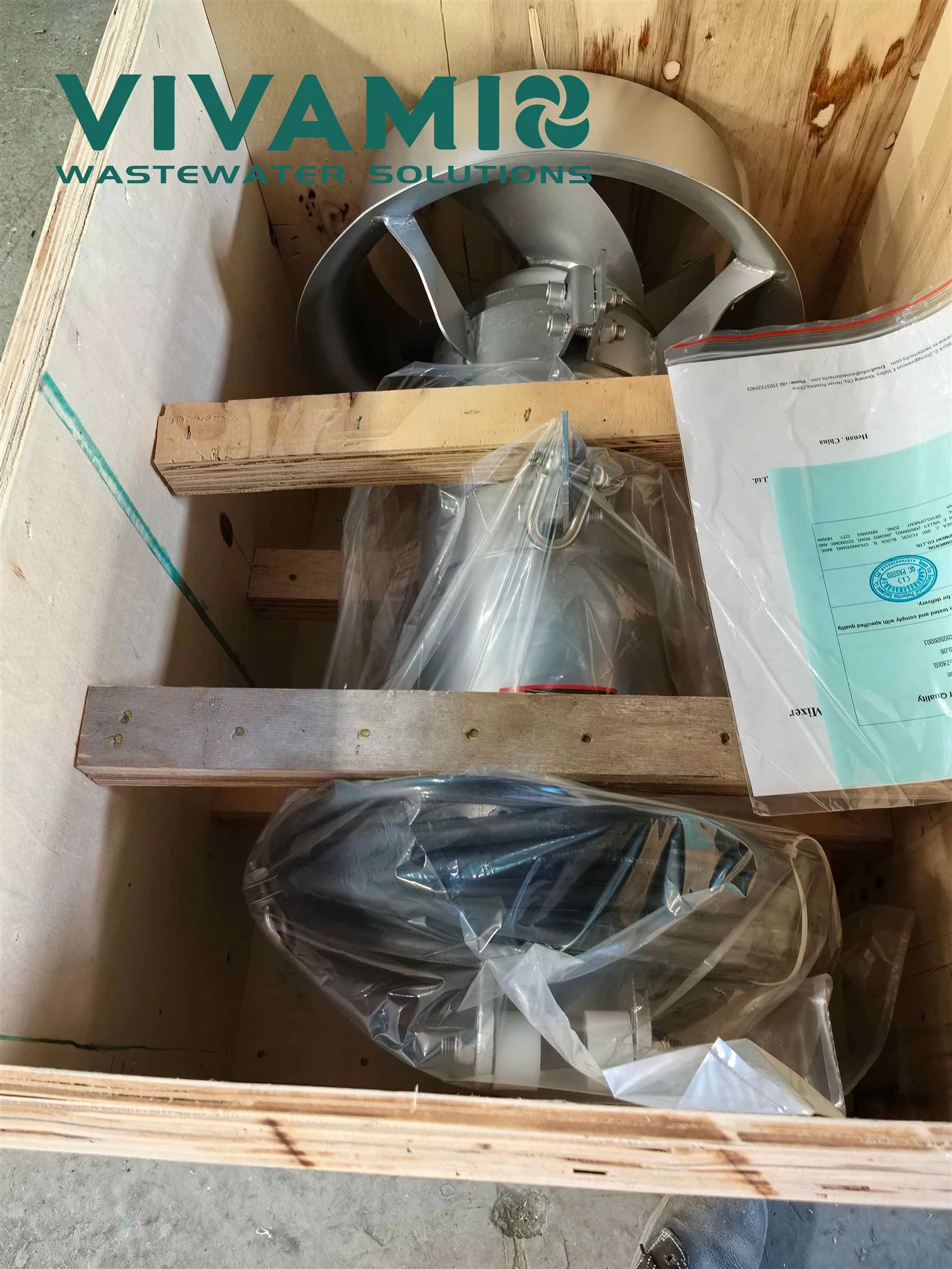 Submersible mixer packaging